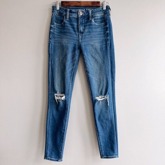 American Eagle Light Wash The Dream Jean Jegging Size 0 Short - Picture 2 of 8